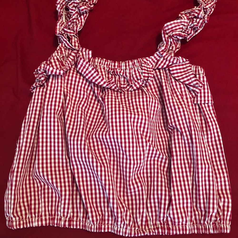 Red gingam crop top. Charlotte Russe